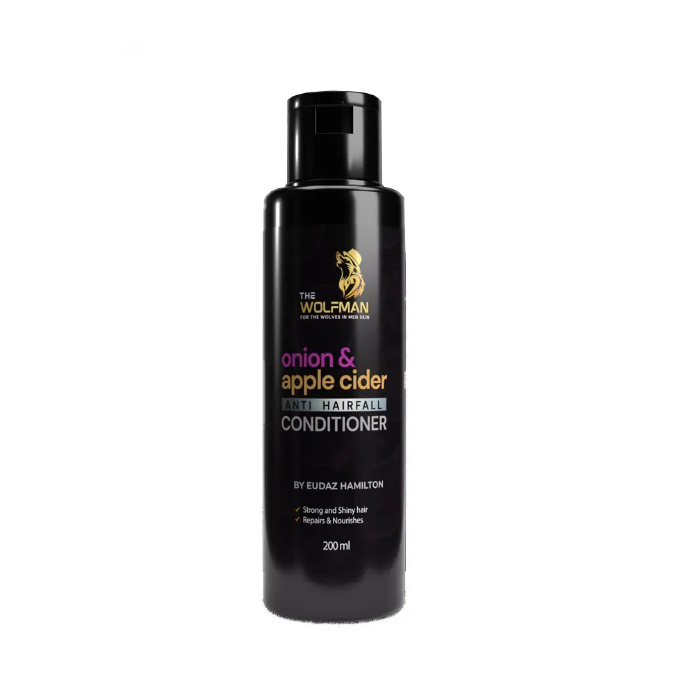 The Wolfman Onion & Apple Cider Anti Hairfall Conditioner By Eudaz Hamilton Strong And Shiny Hair Repairs & Nourishes 200Ml