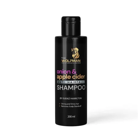 The Wolfman Onion & Apple Cider Anti Hairfall Shampoo By Eudaz Hamilton Strong & Shiny Hair Removes Sclap Dandruff 200Ml