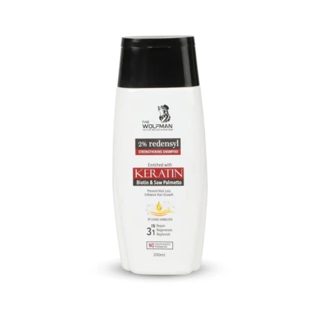 The Wolfman For The Wolves In Men Skin 2% Redensyl Strengthening Shampoo Enriched Keratin Biotin & Saw Palmetto 200Ml