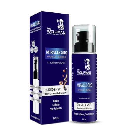 The Wolfman For The Wolves In Men Skin Miracle Gro Advance Formula By Eudaz Hamilton 3% Redensyl Hair Growth Serum 50Ml