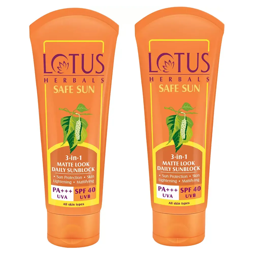 Lotus Safe Sun 3-In-1 Matte Look Baily Sunblock 100G *2N