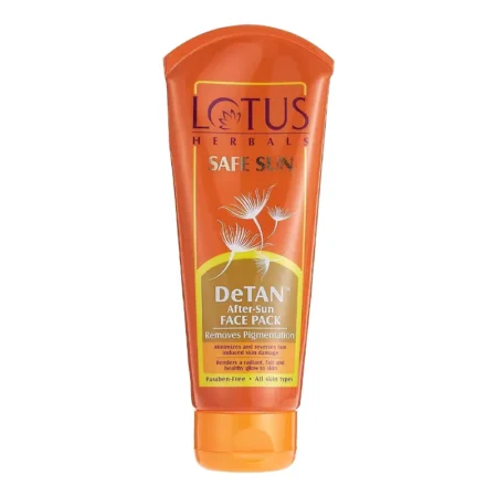Lotus Herbals Safe Sun De Tan After-Sun Face Pack Removes Pigmentation 100G