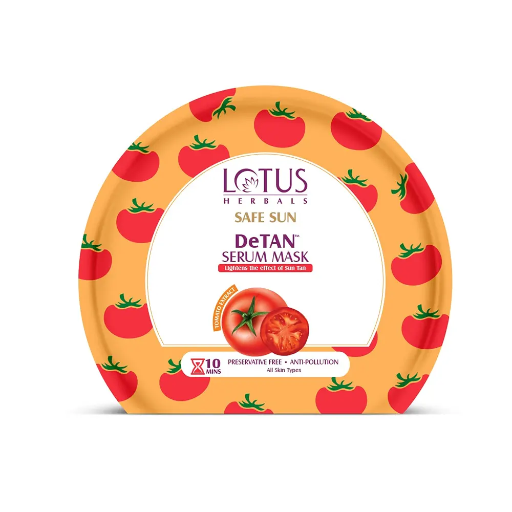 Lotus Herbals Safe Sun Detan Serum Mask 1N X 20G