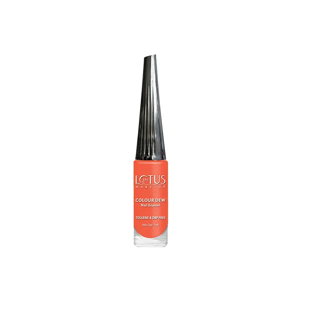 Lotus Mke-Up 82 Orange Alert Colour Dew Nail Enamel 7Ml