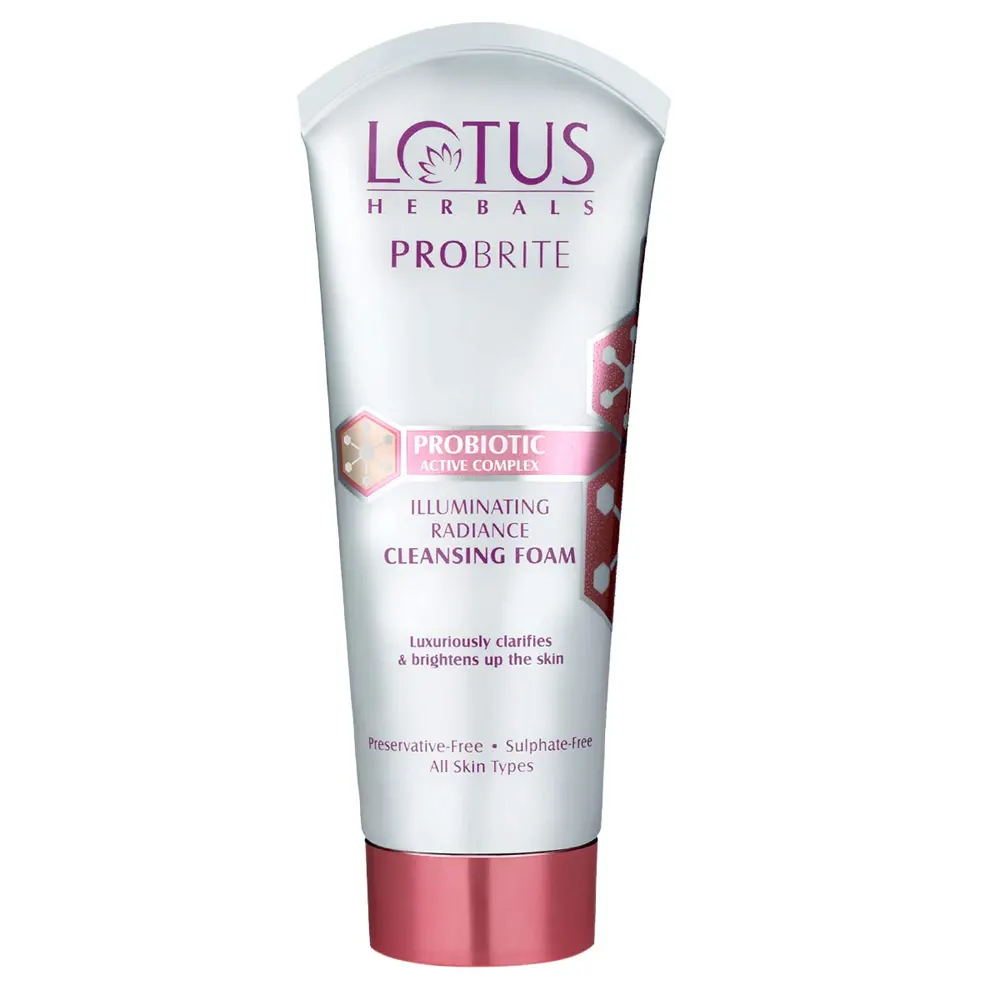 Lotus Herbals Probrite Probiotic Illuminating Radiance Cleansing Foam 50G