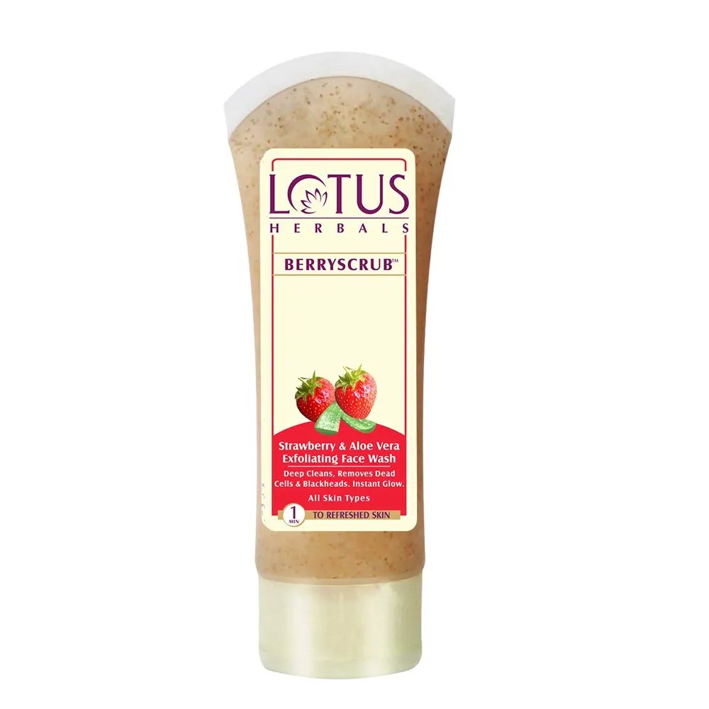 Lotus Berryscrub Strawberry And Aloe Vera Exfoliating Face Wash 80G