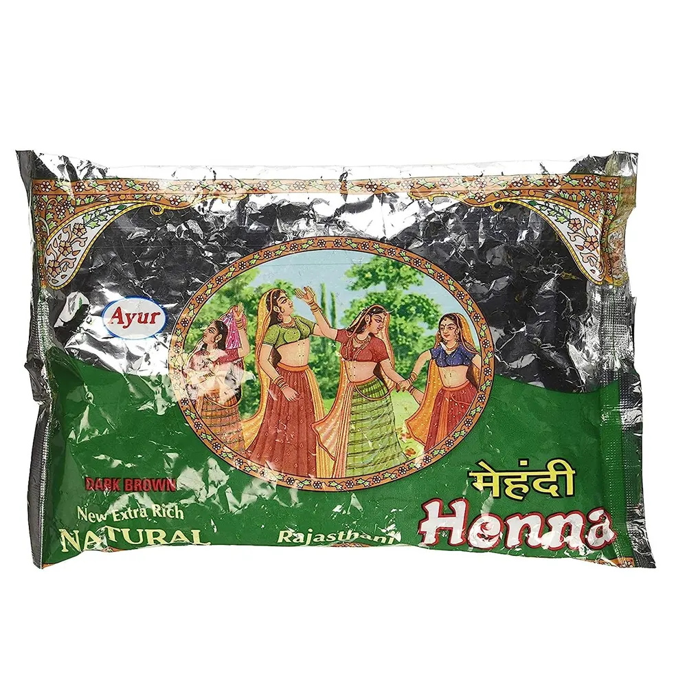 Ayur Dark Brown Mehndi Natural Rajasthani Henna 200G