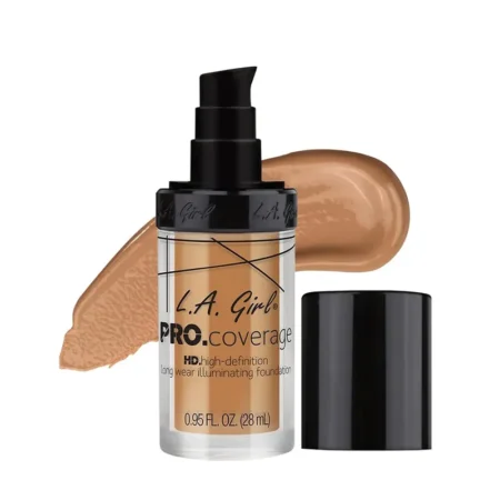 L.A. GIRL PRO COVERAGE GLM645 NUDE BEIGE LIQUID FOUNDATION 28ML