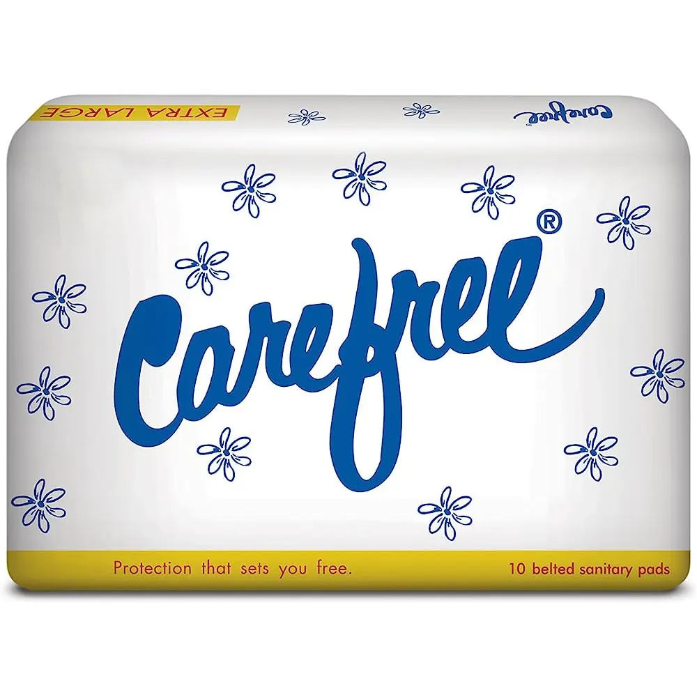 Carefree Extra Large Bleted Sanitary Pads 10N