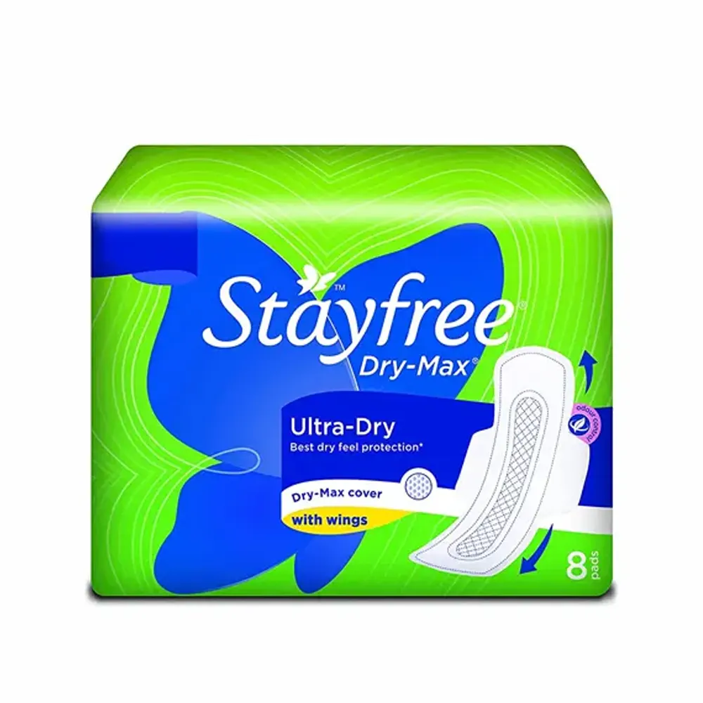 Stayfree Dry-Max Ultra-Dry With Wings 8 Pads