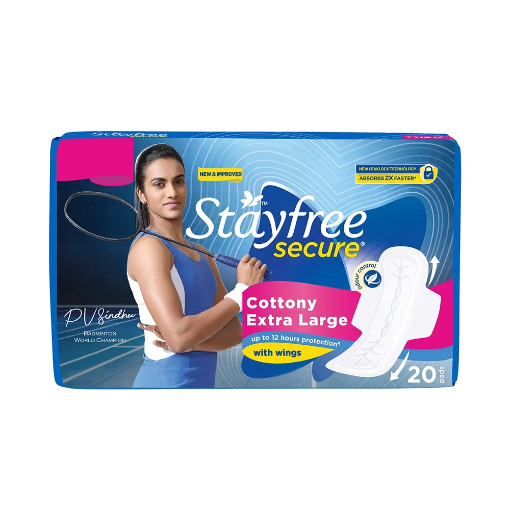 Stayfree Secure Extra Large With Wings 20 Pads