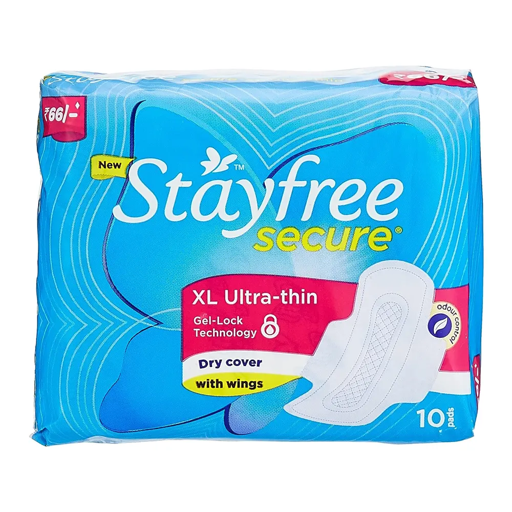 Stayfree Secure Xl Ultra-Thin With Wings 10 Pads