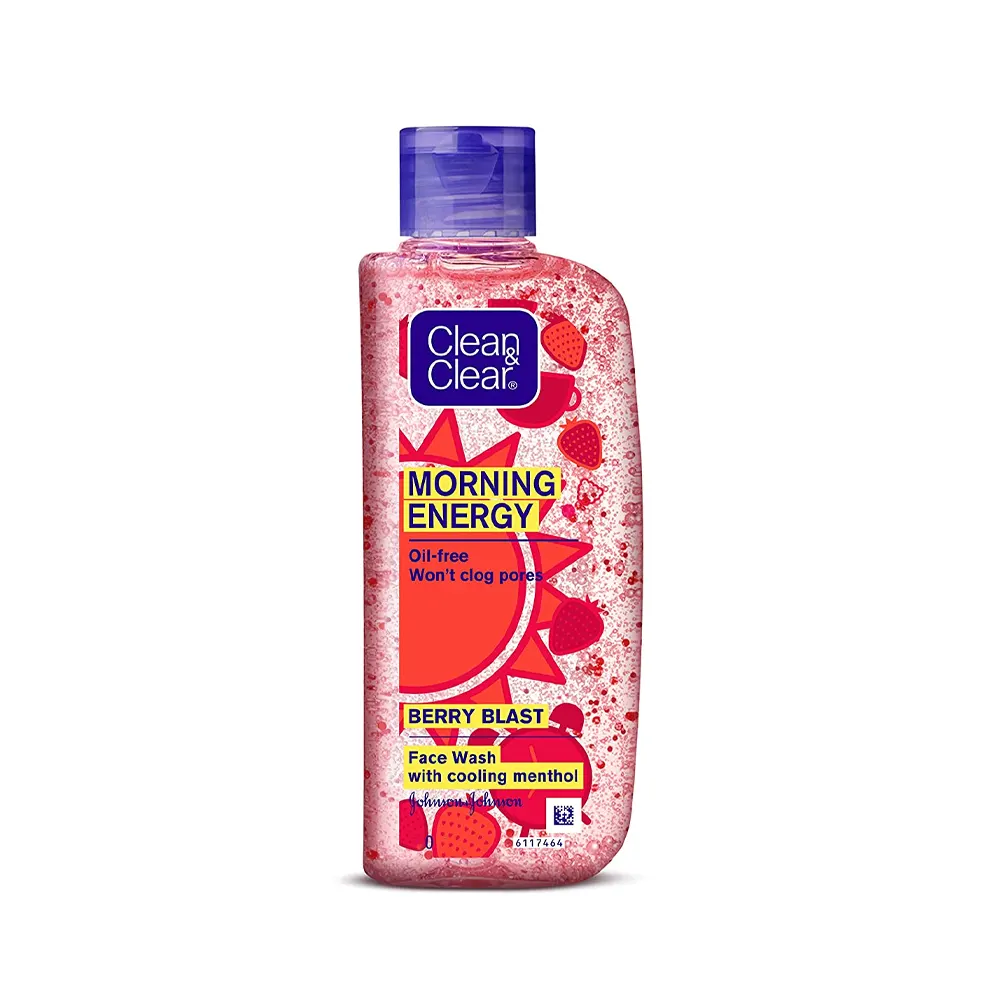 Johnsons And Johnsons Morning Energy Berry Blast Face Wash With Cooling Menthol 50Ml