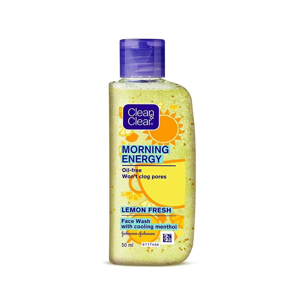 Clean And Clear Morning Energy Lemon Fresh Face Wash With Cooling Menthol 50Ml