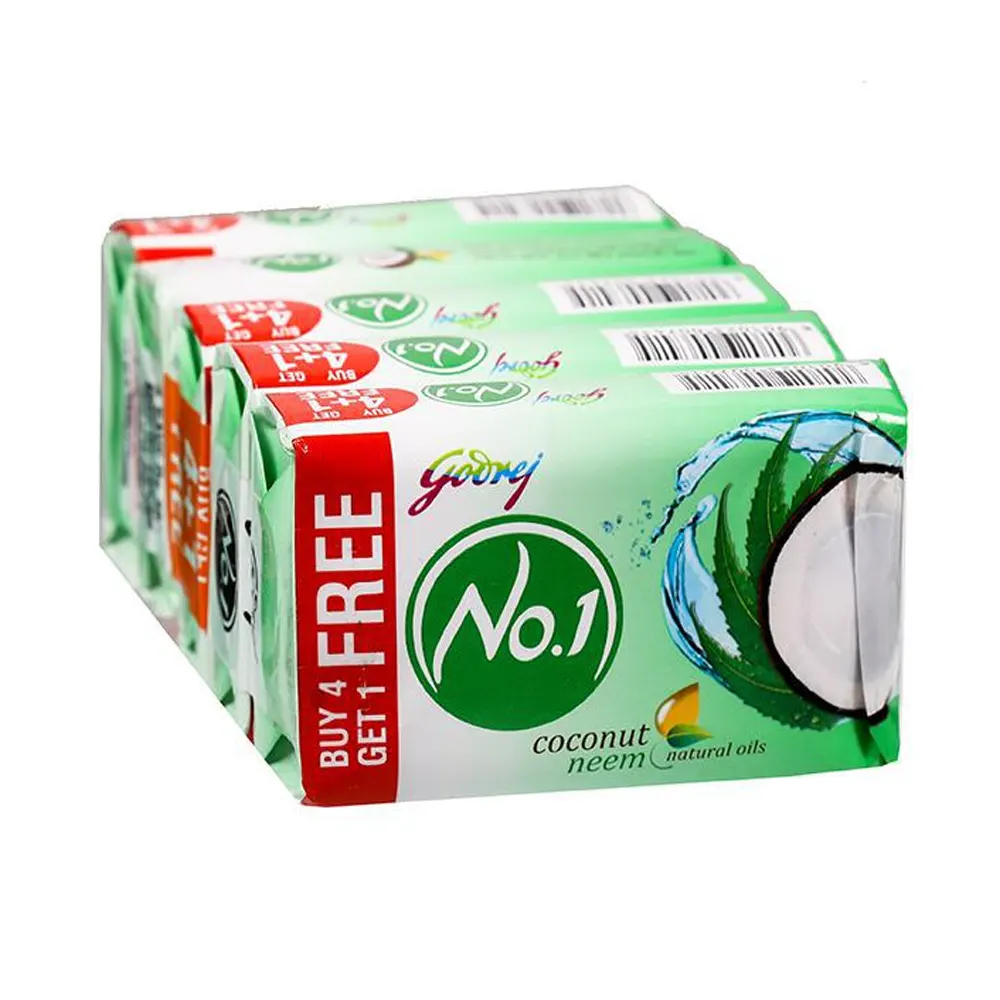 Godrej No.1 Coconut Neem Natural Oils Soap 5X100G