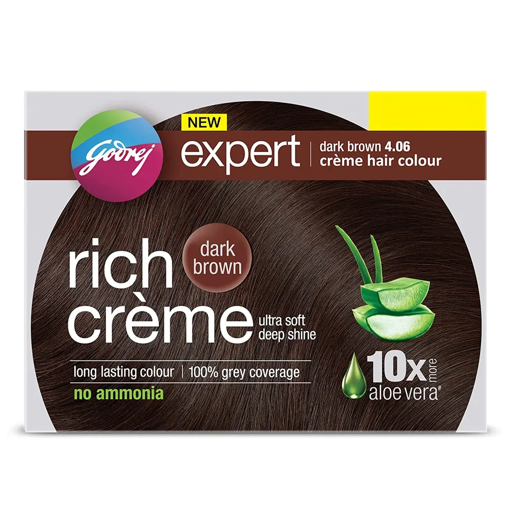 Godrej Expert Rich Cr??Me Dark Brown 4.06 Cr??Me Hair Colour 20G+20Ml