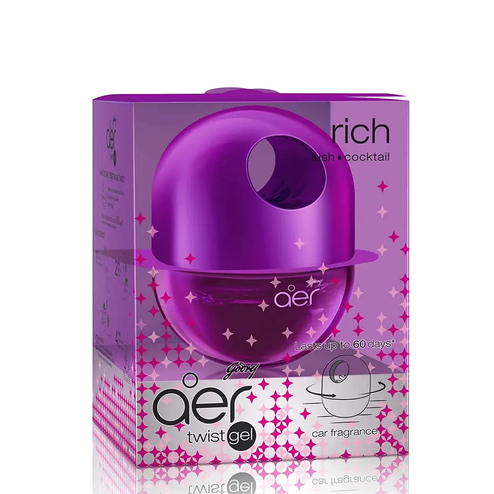 Godrej Aer Rich Irish Cocktail Twist Gel Car Fragrance 45G