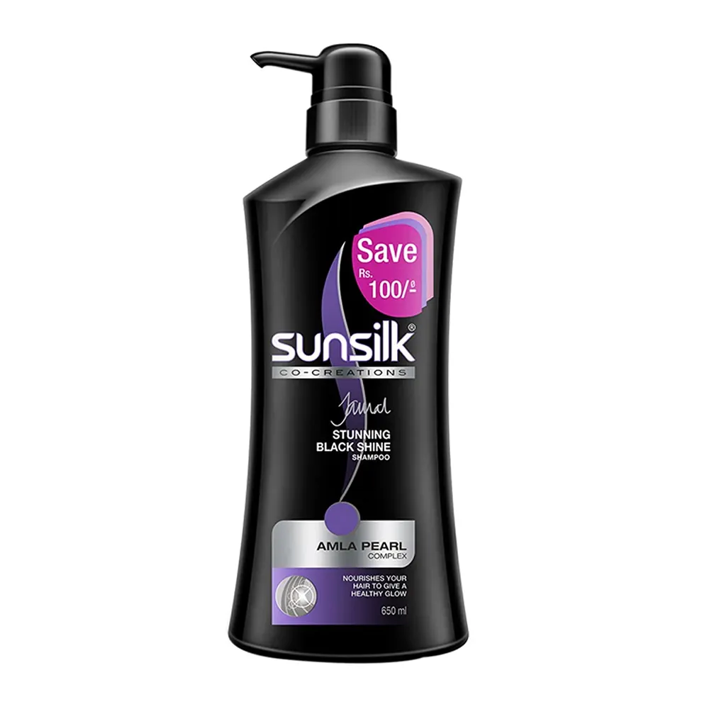 Sunsilk Amla Pearl Complex Stunning Black Shine Shampoo 650Ml