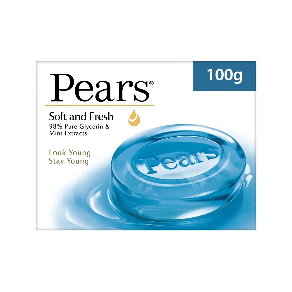 Pears Soft And Fresh 98% Pure Glycerin And Mint Extracts 100G