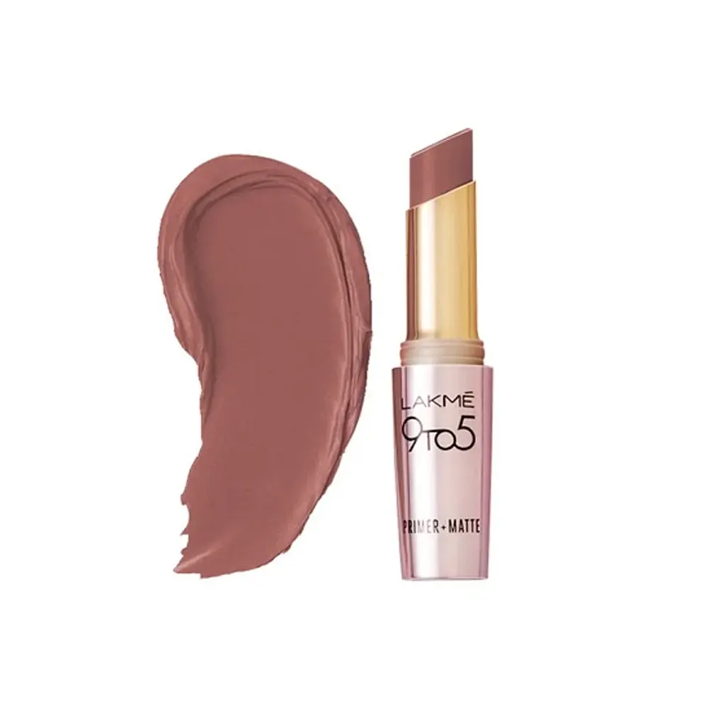 Lakme 9 To 5 Primer + Matte Lipstick Mb3 Brownie Point 3.6G