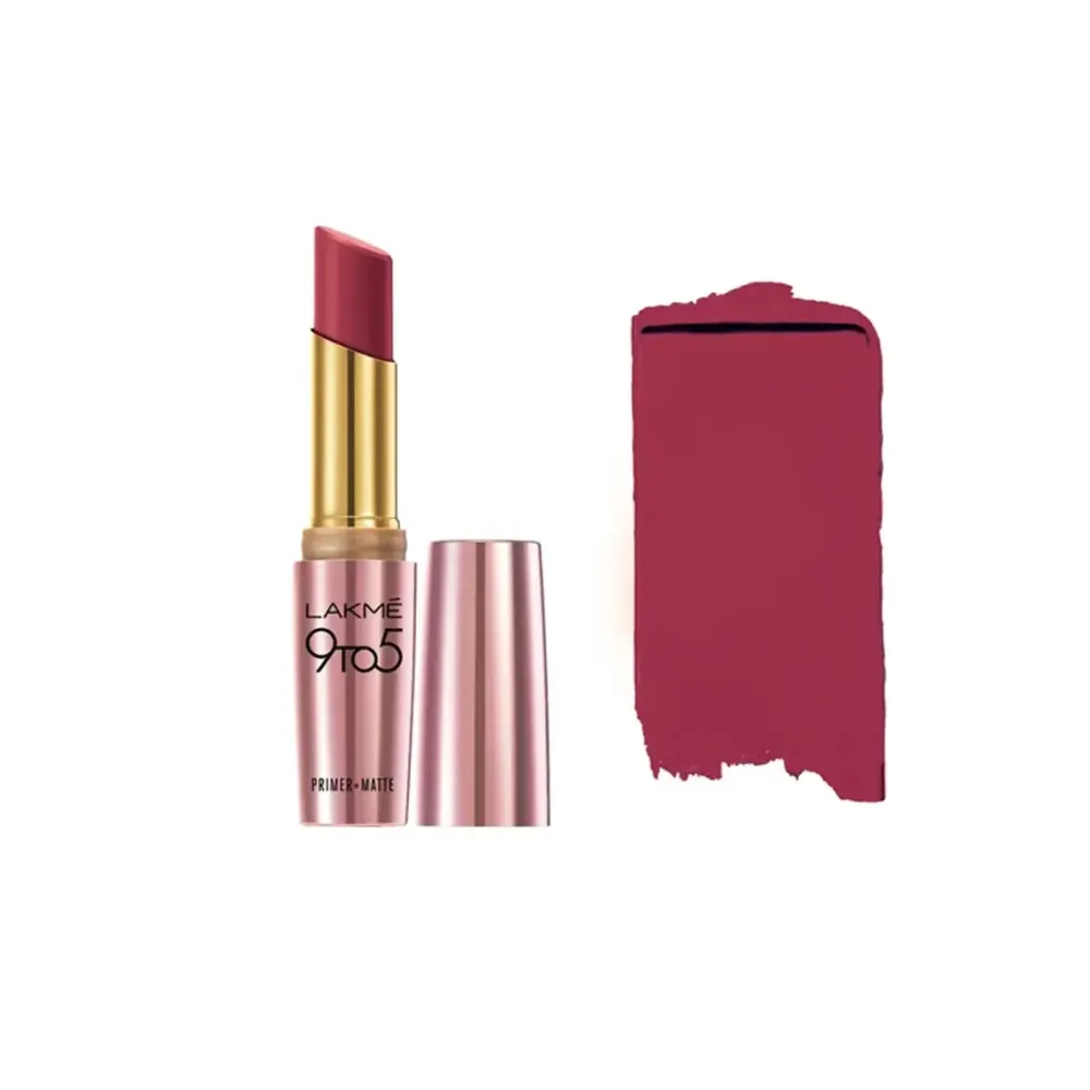Lakme 9 To 5 Primer + Matte Lipstick Mm18 Maroon Mix 3.6G