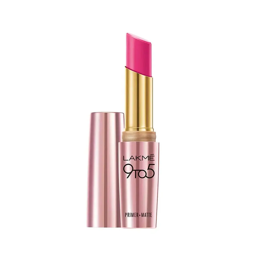 Lakme 9 To 5 Primer + Matte Lipstick Mp21 Fuchsia File 3.6G