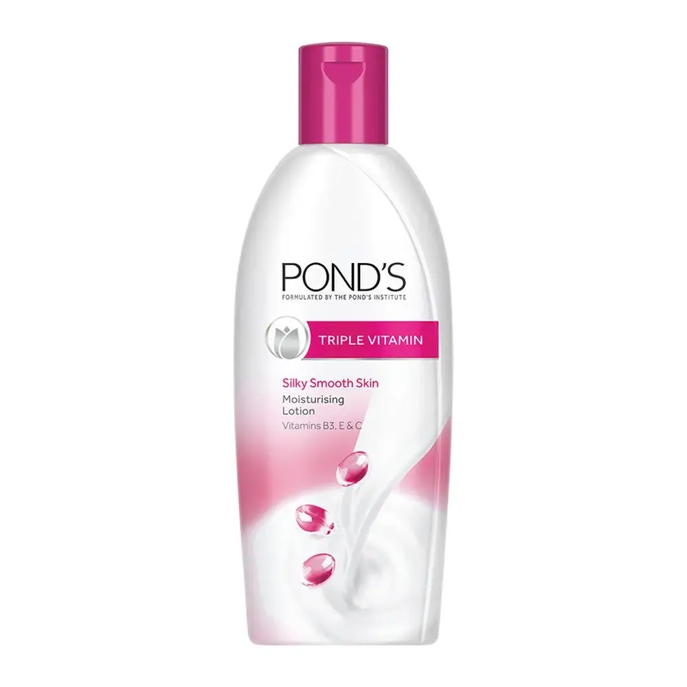Pond'S Triple Vitamin Silky Smooth Skin Moisturising Lotion With Vitamins B3,E Andc 100Ml