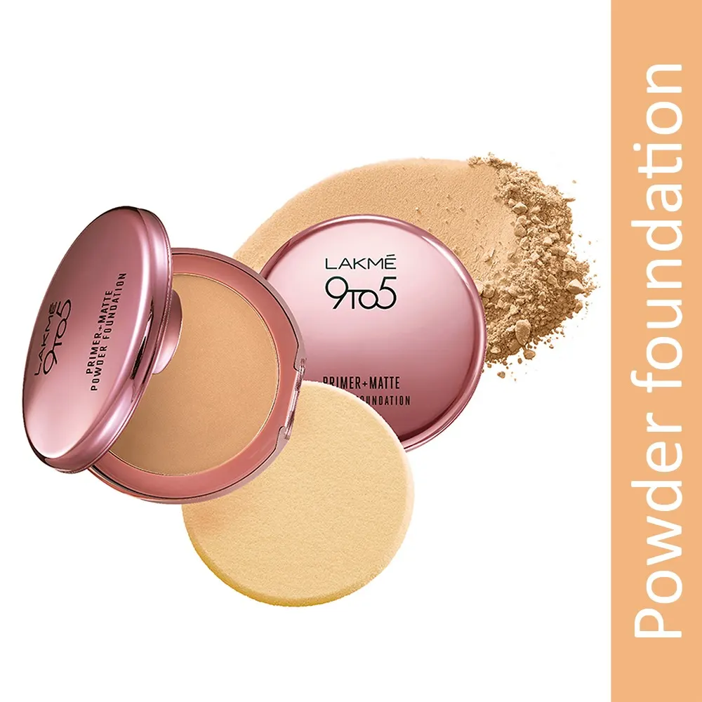 Lakme 9 To 5 Primer + Matte Powder Foundation 03 Silky Golden 9G