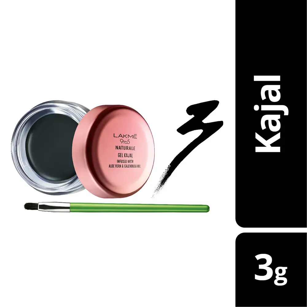 Lakme 9 To 5 Naturale Gel Kajal Black 3G