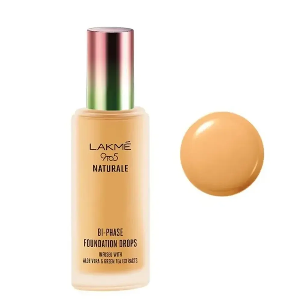Lakme 9 To 5 Naturale Bi-Phase Foundation Drops 02 Rose Silk 18Ml