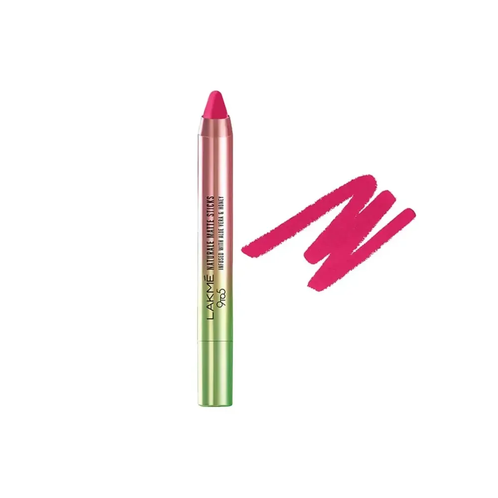 Lakme 9 To 5 Naturale Matte Sticks P3 Fuchsia Alley 2.2G