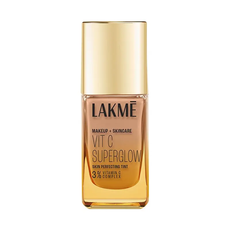 Lakme Makeup + Skincare Vit C Super Glow Skin Perfecting Tint C140 Cool Rose 3% Vitamin C Complex 25Ml