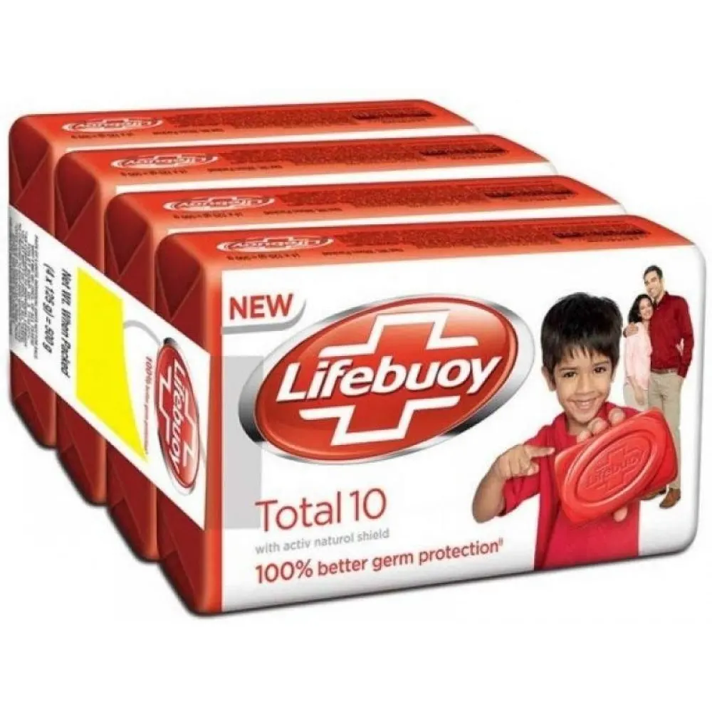Lifebuoy 100% Stronger Germ Protection Total 4 X 125G