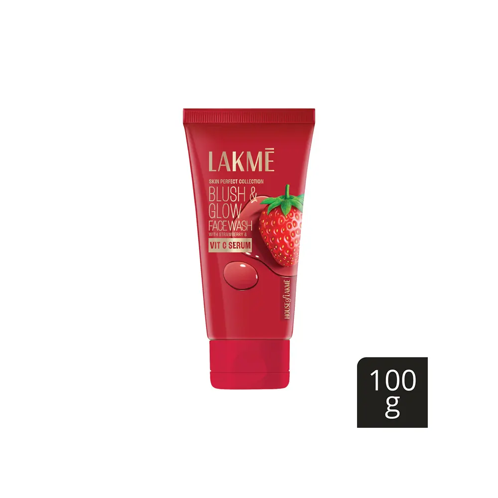 Lakme Blush And Glow Face Wash Strawberry Blast 100G