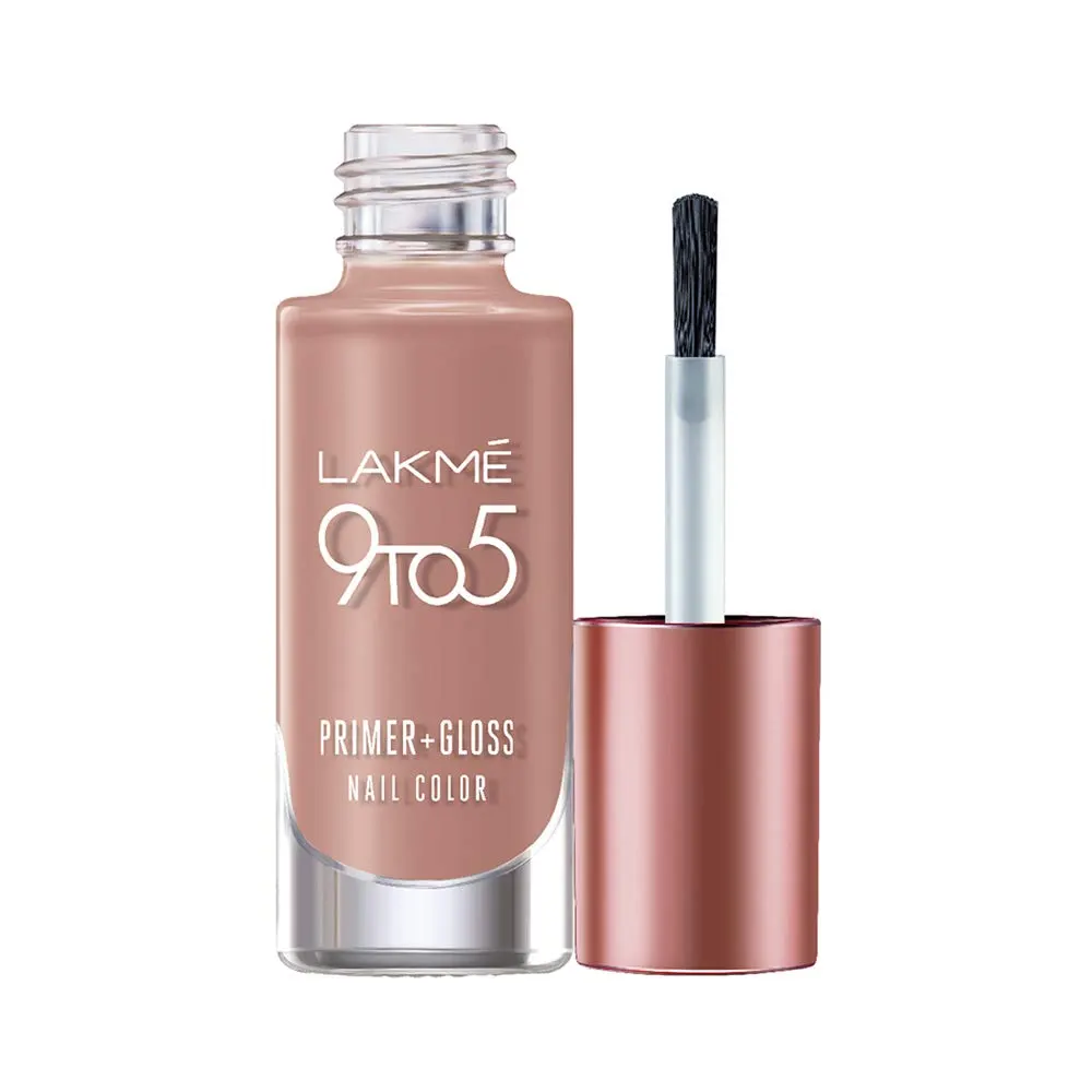 Lakme 9 To 5 Primer + Gloss Nail Color Nude Flush 6Ml