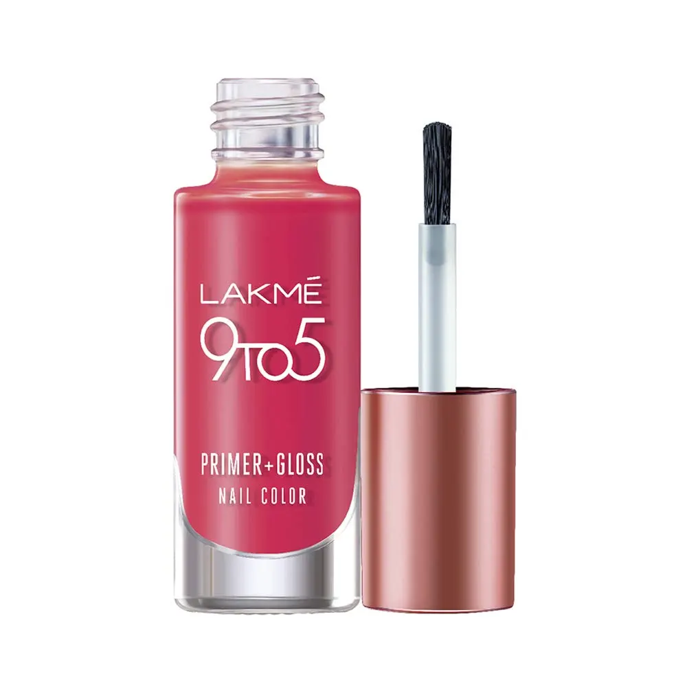 Lakme 9 To 5 Primer + Gloss Nail Color Blush Punch 6Ml