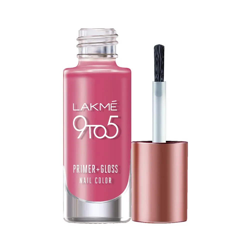 Lakme 9 To 5 Primer + Gloss Nail Color Rose Crush 6Ml