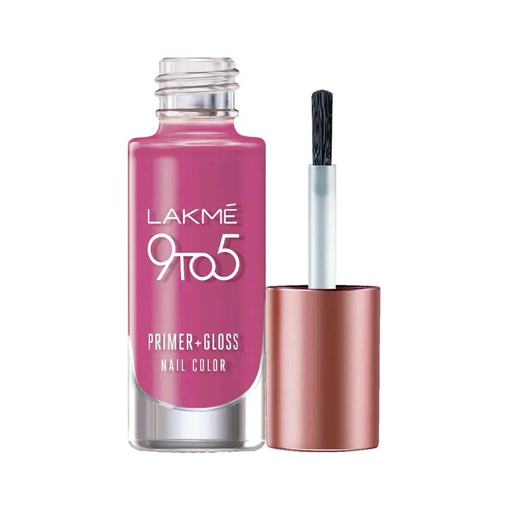 Lakme 9 To 5 Primer + Gloss Nail Color Pink Pace 6Ml