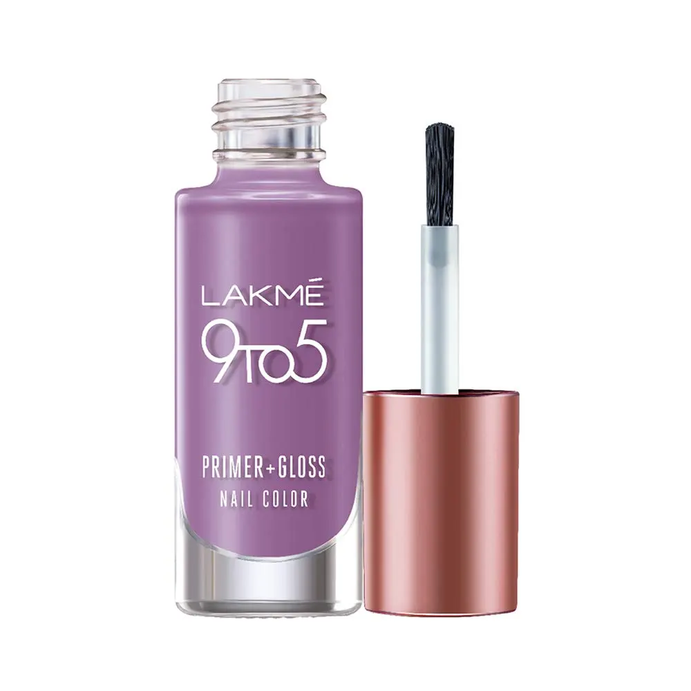 Lakme 9 To 5 Primer + Gloss Nail Color Lilac Link 6Ml