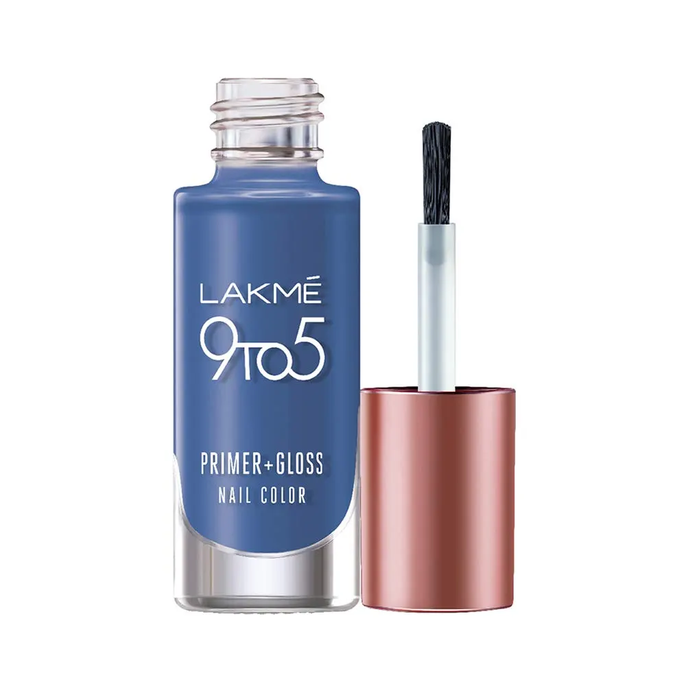 Lakme 9 To 5 Primer + Gloss Nail Color Indigo Ink 6Ml