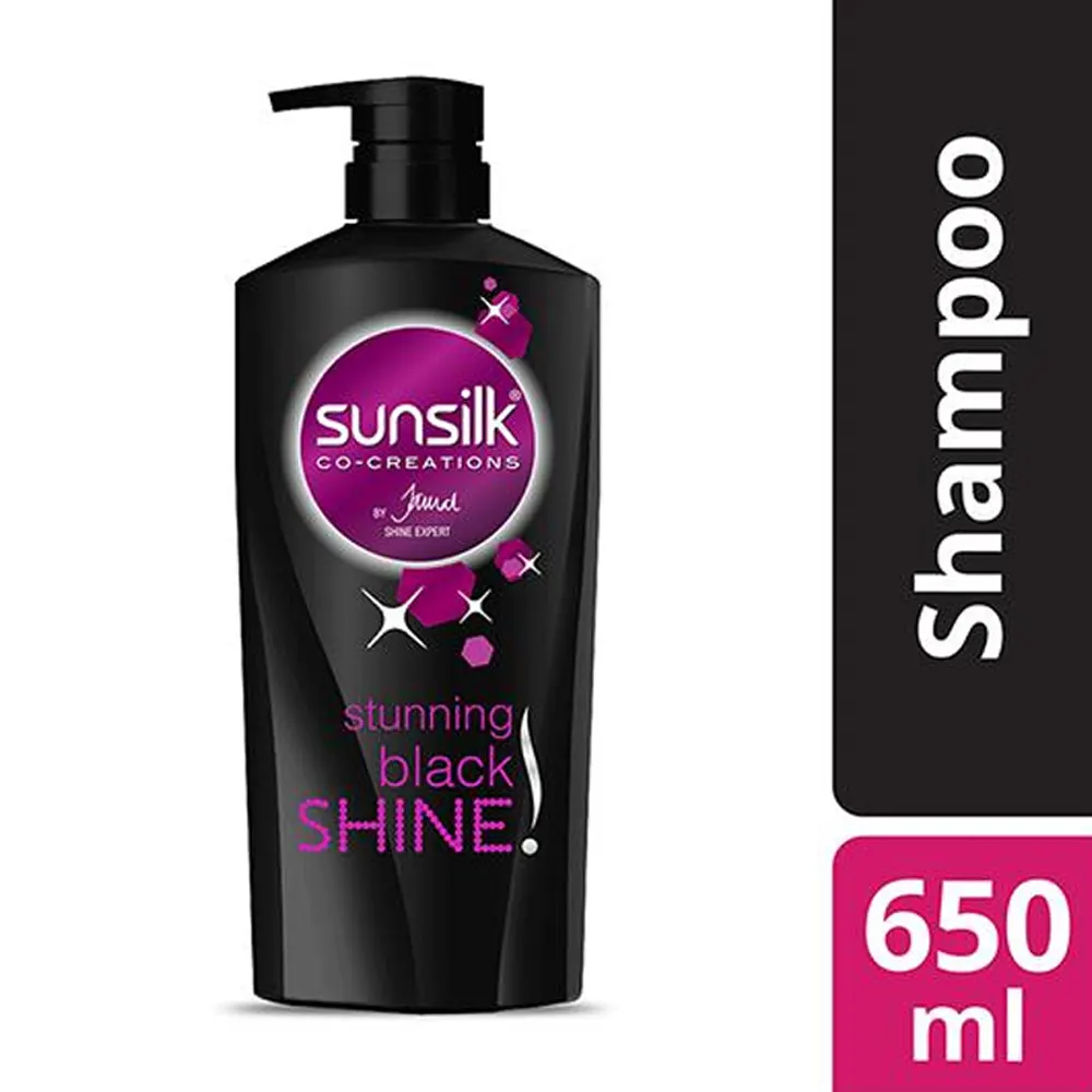 Sunsilk Co-Creations Stunning Black Shine Shampoo  650Ml