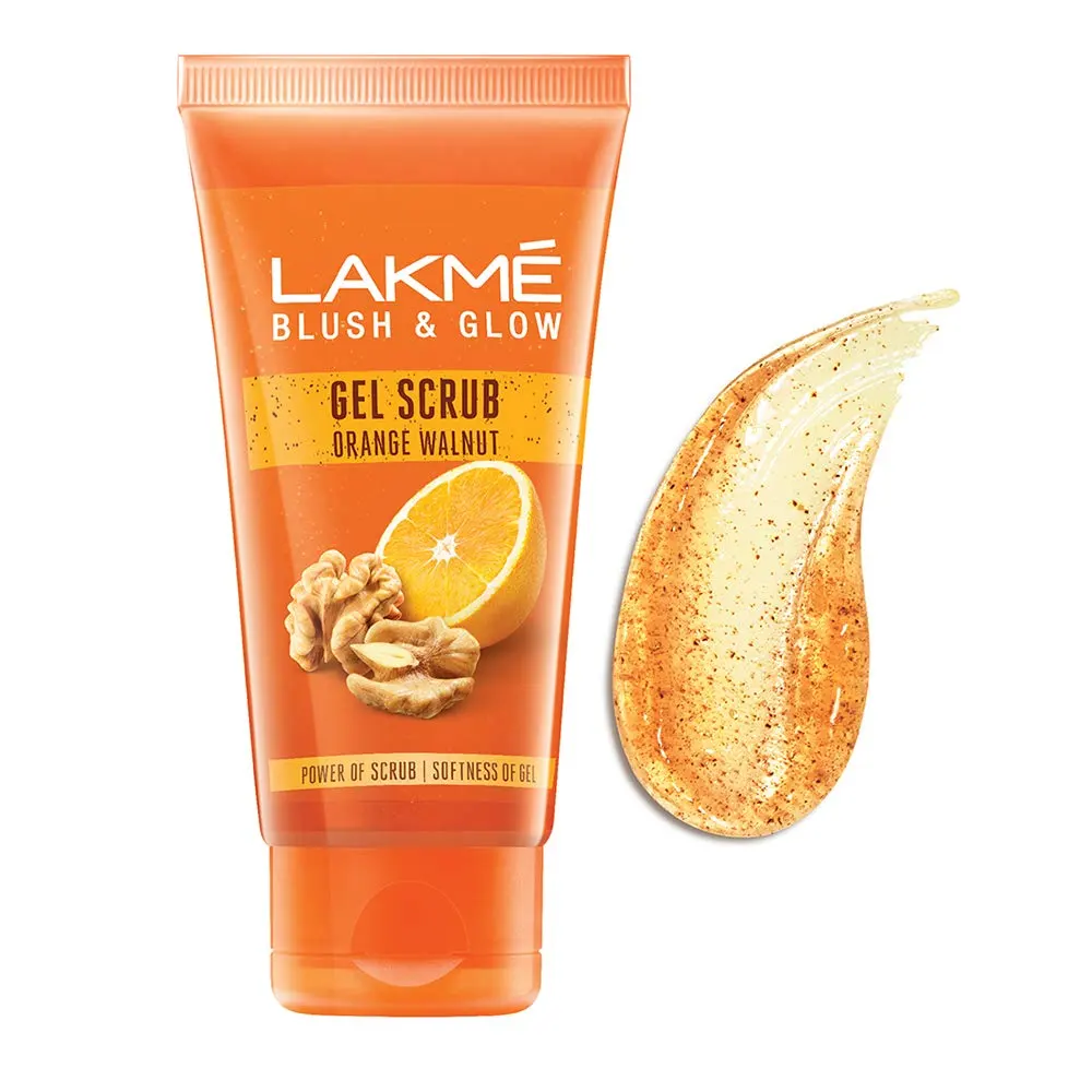 Lakme Blush And Glow Gel Scrub Orange Walnut 50G