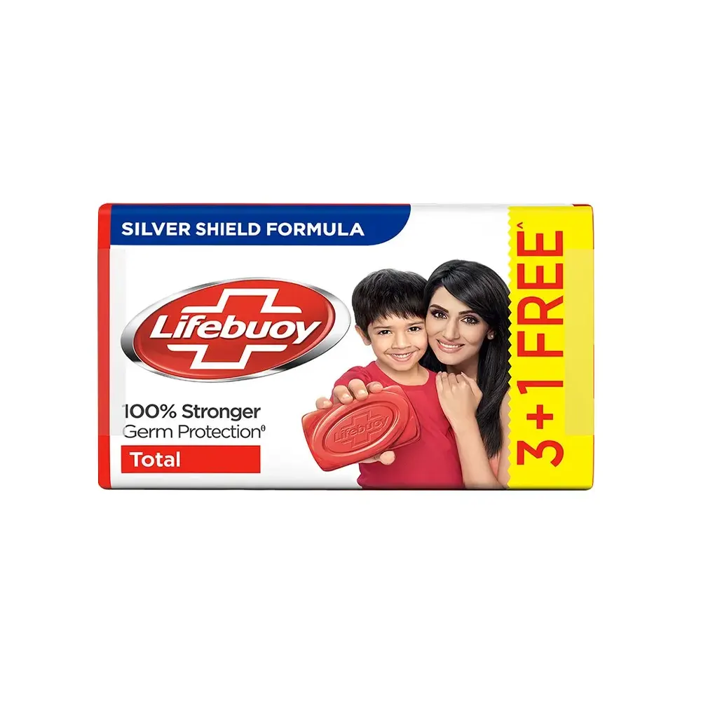 Lifebuoy 100% Stronger Germ Protection Silver Sheild Formula 125G X 4N