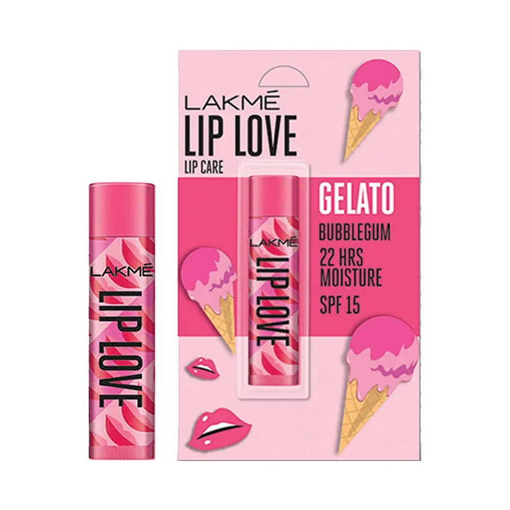 Lakme Lip Love Lip Care Gelato Bubblegum 22 Hrs Spf 15 4.5G