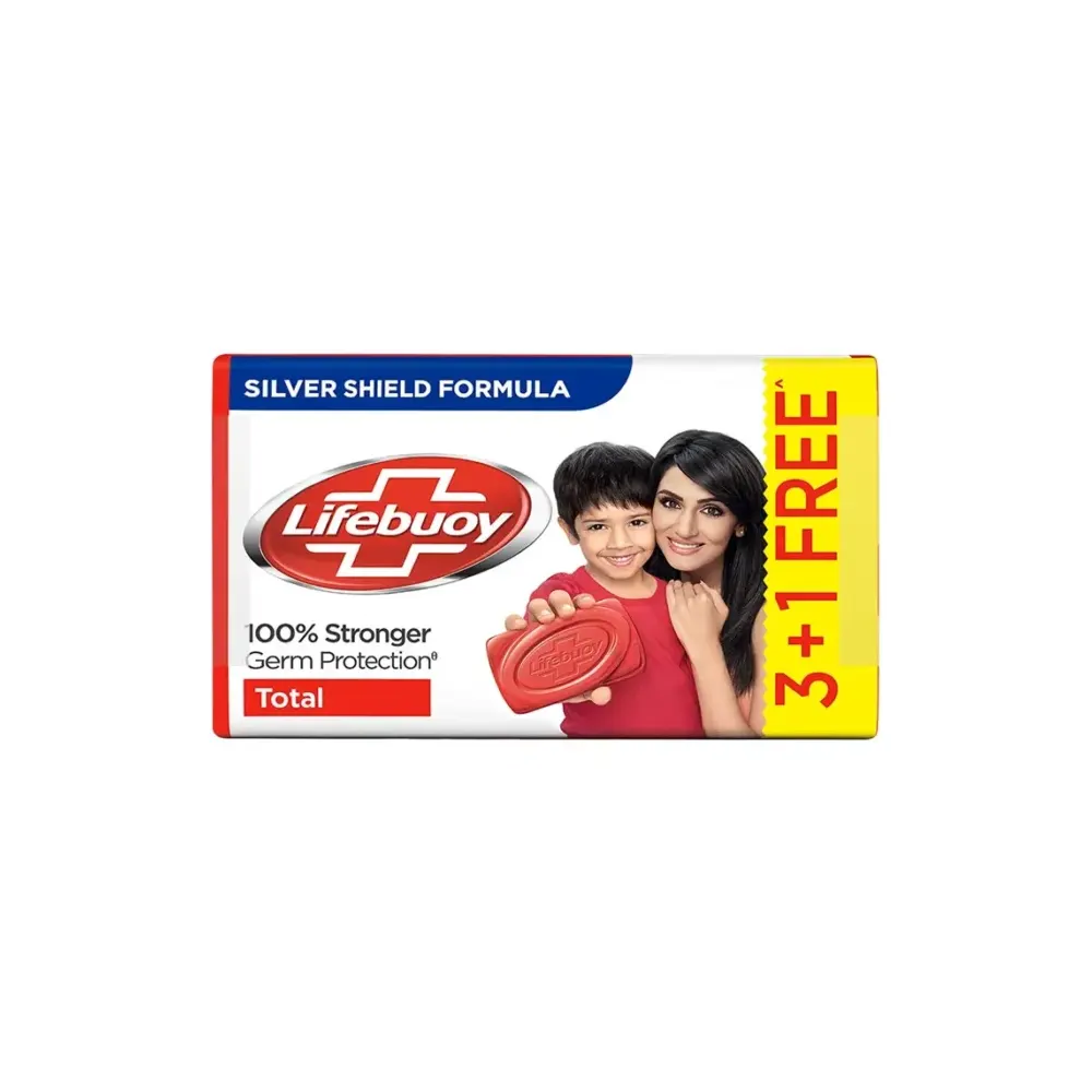 Lifebuoy 100% Stronger Germ Protection Silver Sheild Formula 62G X 4N