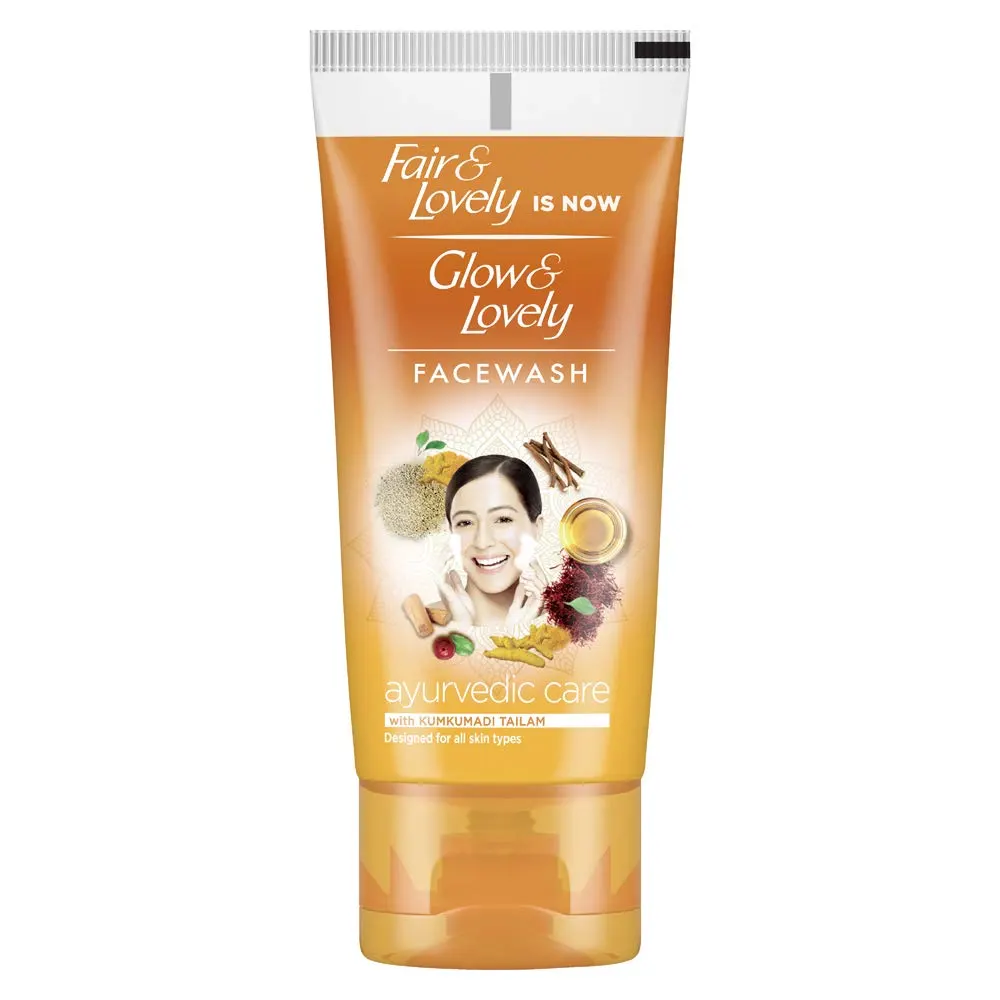 Fair And Lovely Glow And Lovely Facewash Ayurvedic Care With Kumkumadi Tailam 100G