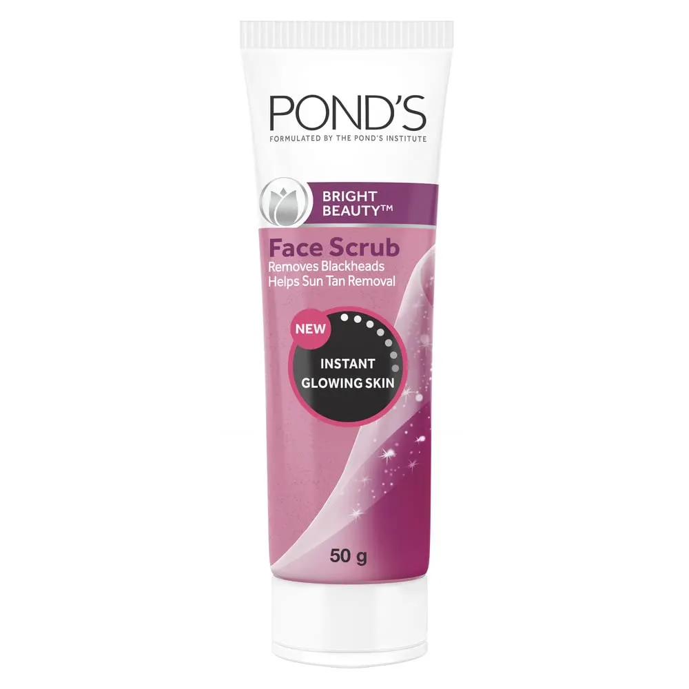 Pond'S Bright Beauty Face Scrub Removes Black Heads Helps Sun Tan Removal 50G