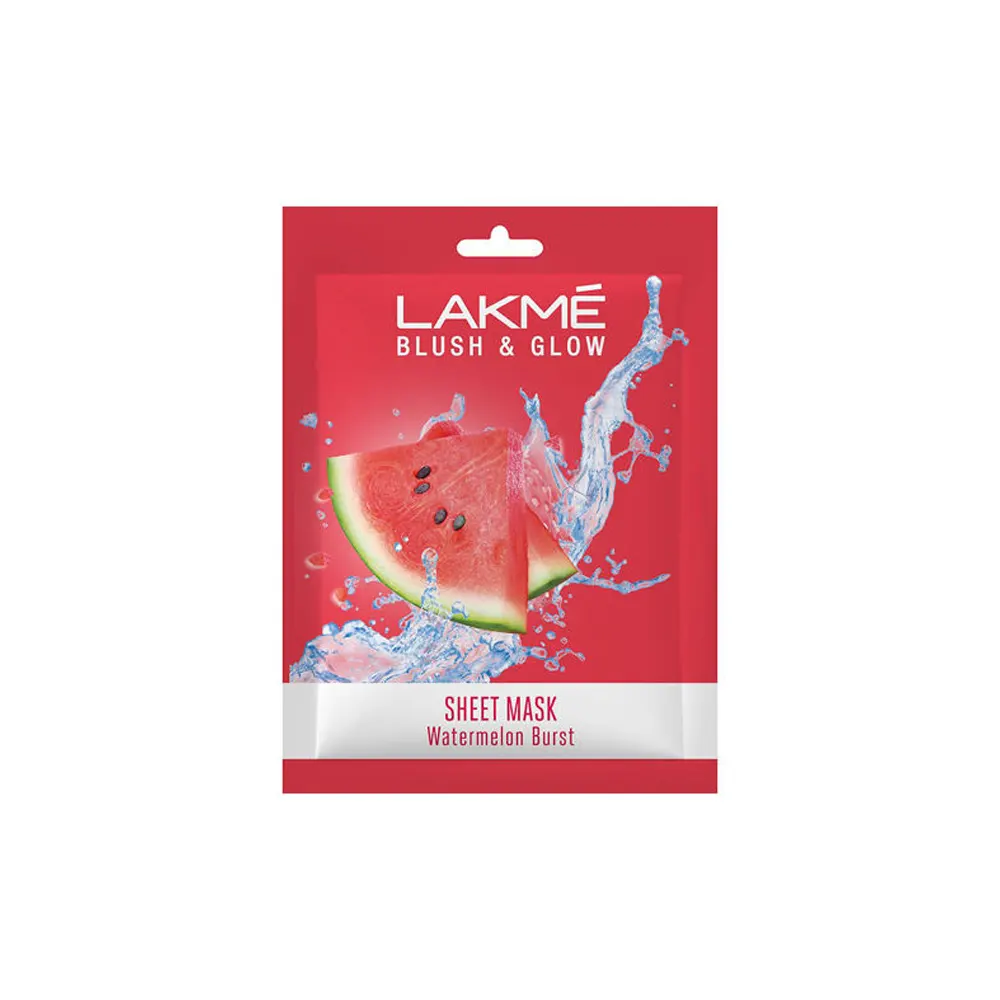 Lakme Blush And Glow Sheet Mask Watermelon Burst 1U/25Ml