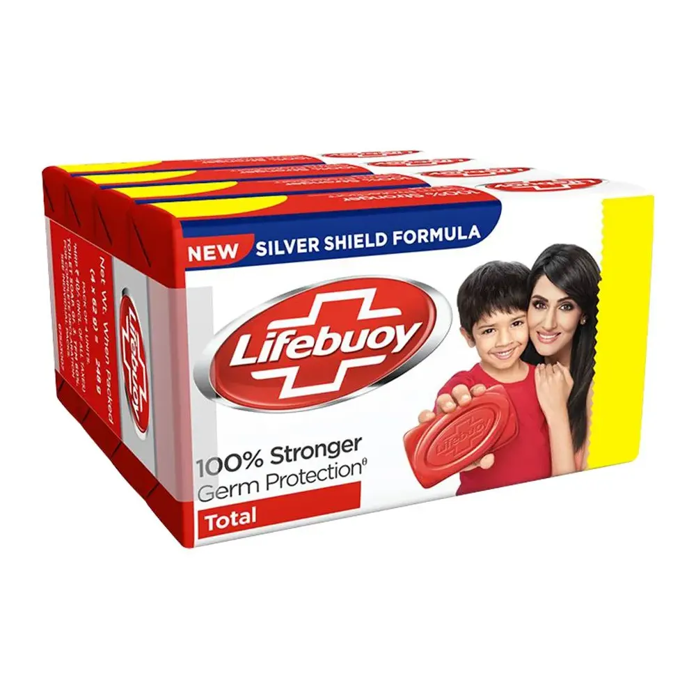 Lifebuoy 100% Stronger Germ Protection Silver Shield 4U X 55G