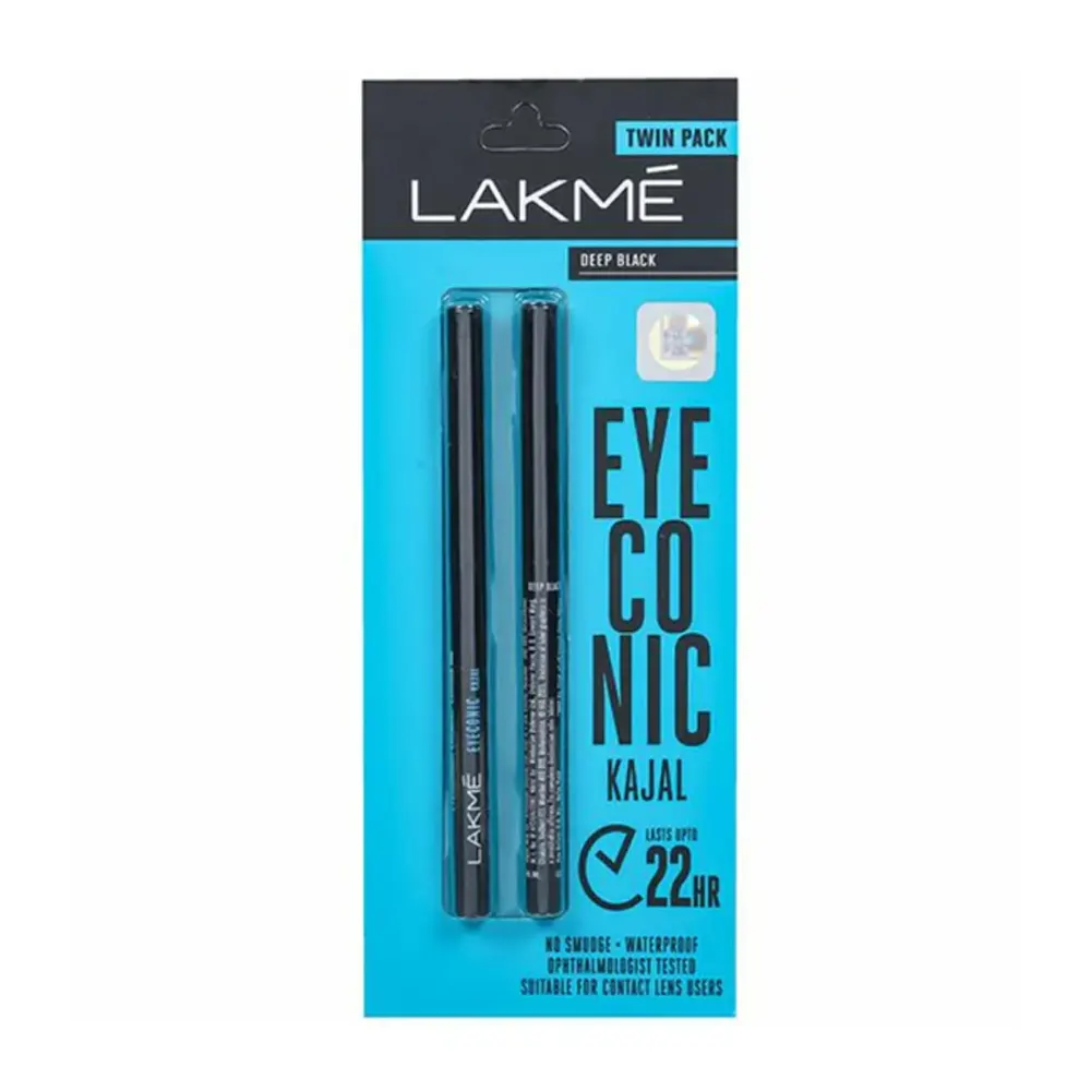 Lakme Eyeconic Kajal Deep Black 0.35G+0.35G